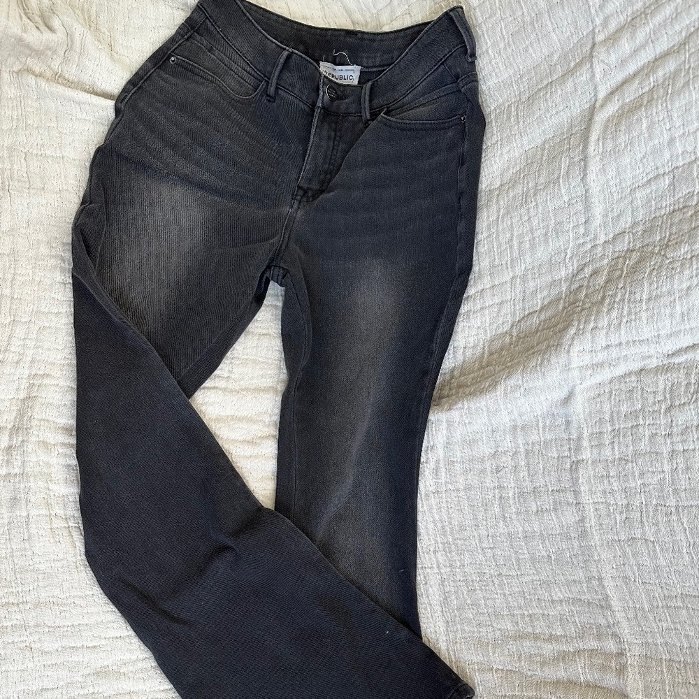 For The Republic Denim Black Flare Jeans size 26